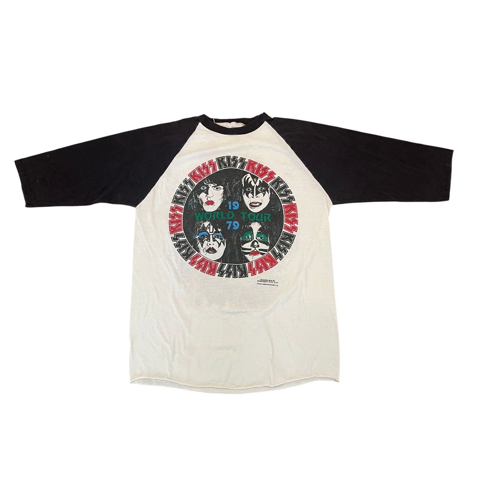 KISS AUTHENTIC 1979 KISS World Tour Dynasty Raglan Aucoin Niocua Size US M / EU 48-50 / 2 - 1 Thumbnail