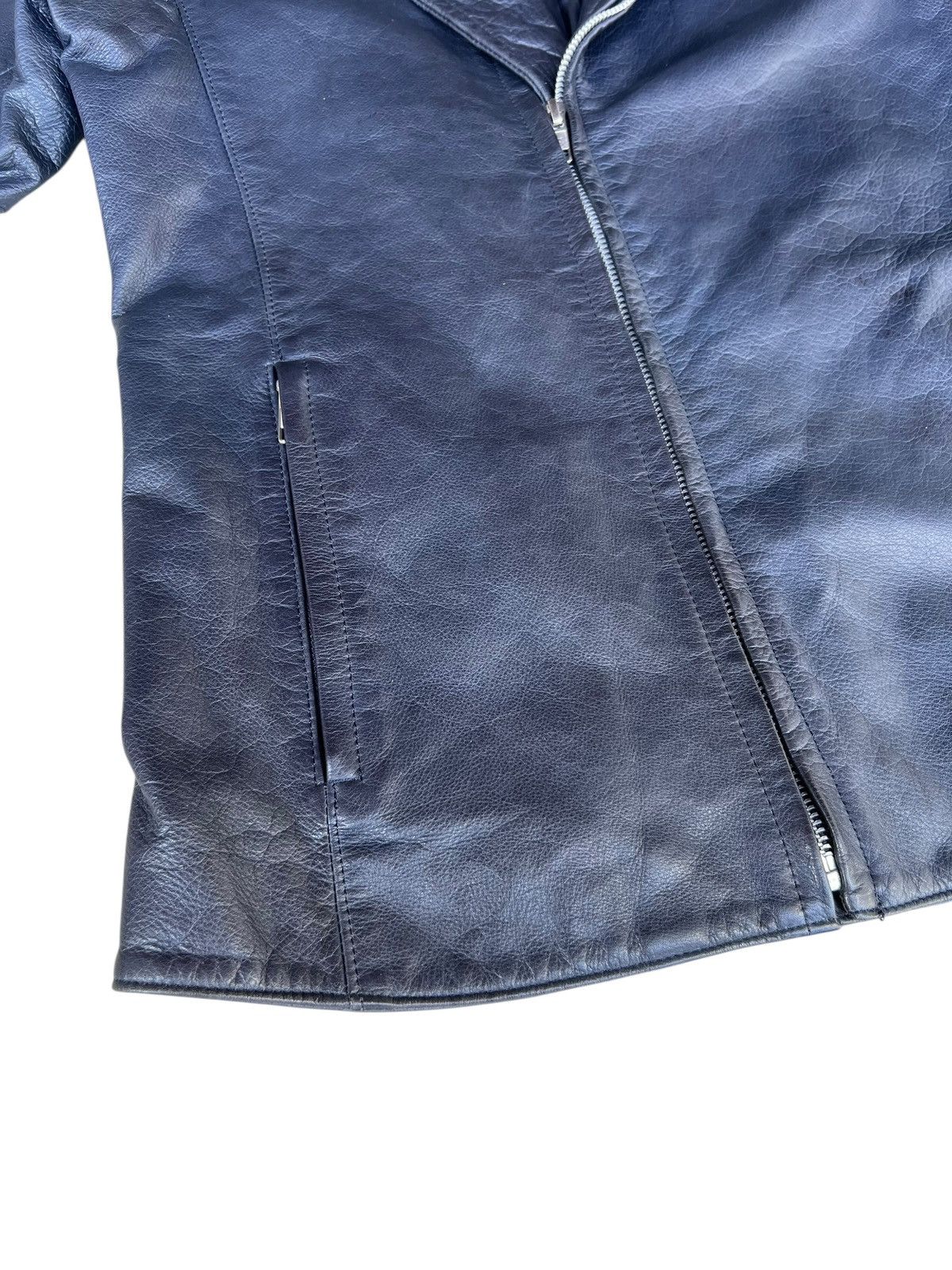 Lad Musician Lad Musician Patina Stains Dark Blue Leather Jacket Size US S / EU 44-46 / 1 - 7 Thumbnail