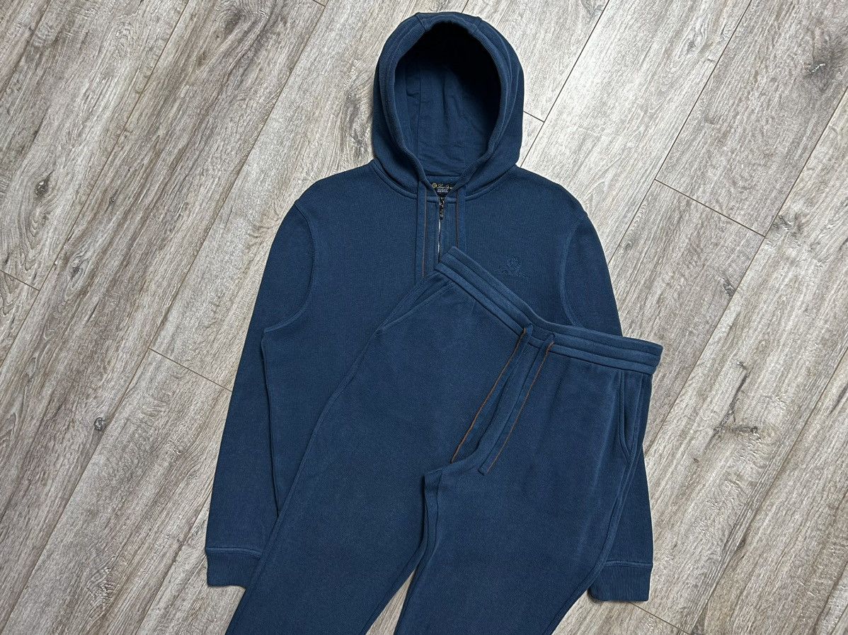 Loro Piana LORO PIANA Sweatsuit Track Cotton Hoodie/Pants Set LP Logo Size US S / EU 44-46 / 1 - 6 Thumbnail