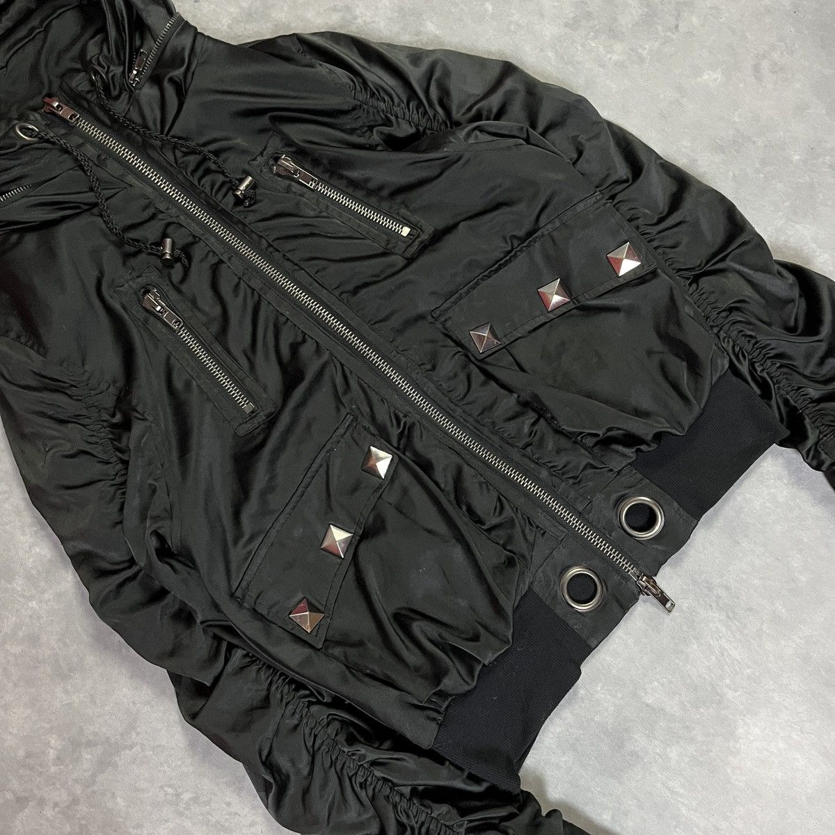 Dig Deep 2000s Dig Deep - Vkei Tactical Studded Cropped Bono Jacket Size US L / EU 52-54 / 3 - 5 Thumbnail