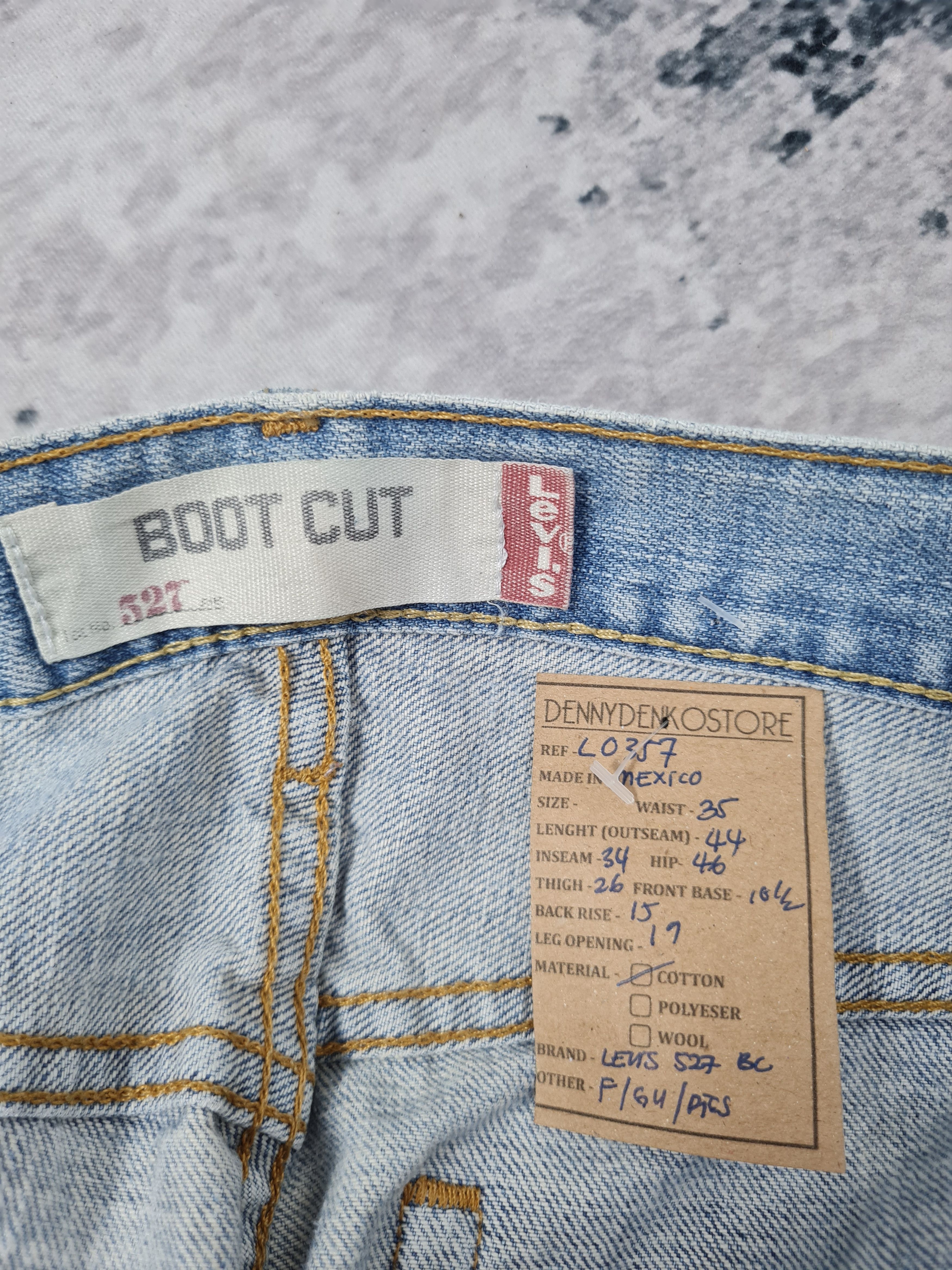 Levi's Vtg LEVIS 527 Bootcut Ripped Light Blue L0357 Size 35X34 Size US 35 - 16 Thumbnail