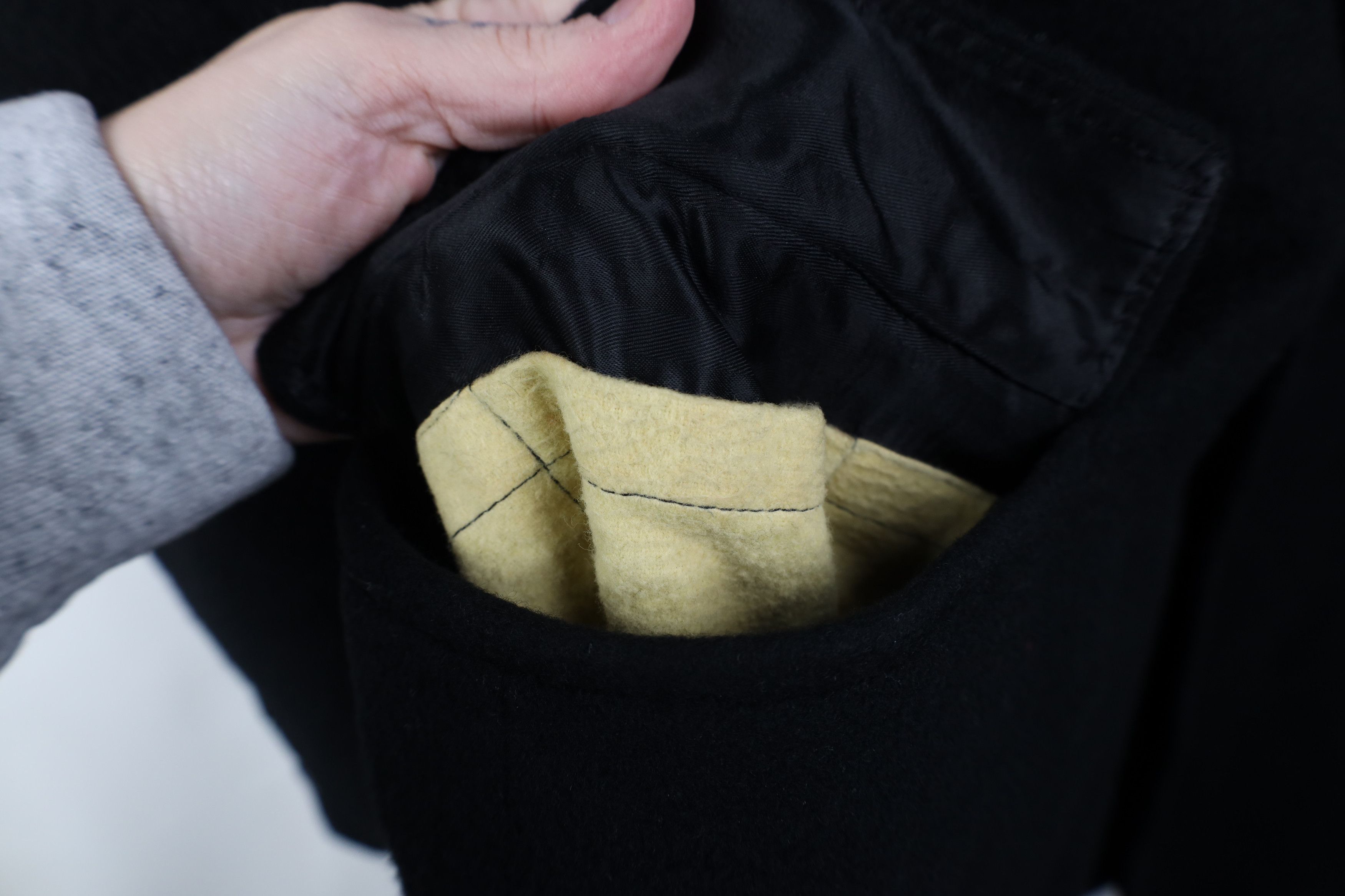 Vintage Vintage 70s Streetwear Button Overcoat Jacket Black USA Size US XXL / EU 58 / 5 - 7 Thumbnail