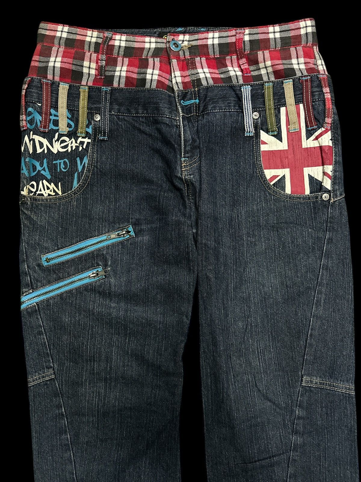 Kapital Double Waist Antfui Twist Leg MultiPocket . Size US 32 / EU 48 - 3 Thumbnail