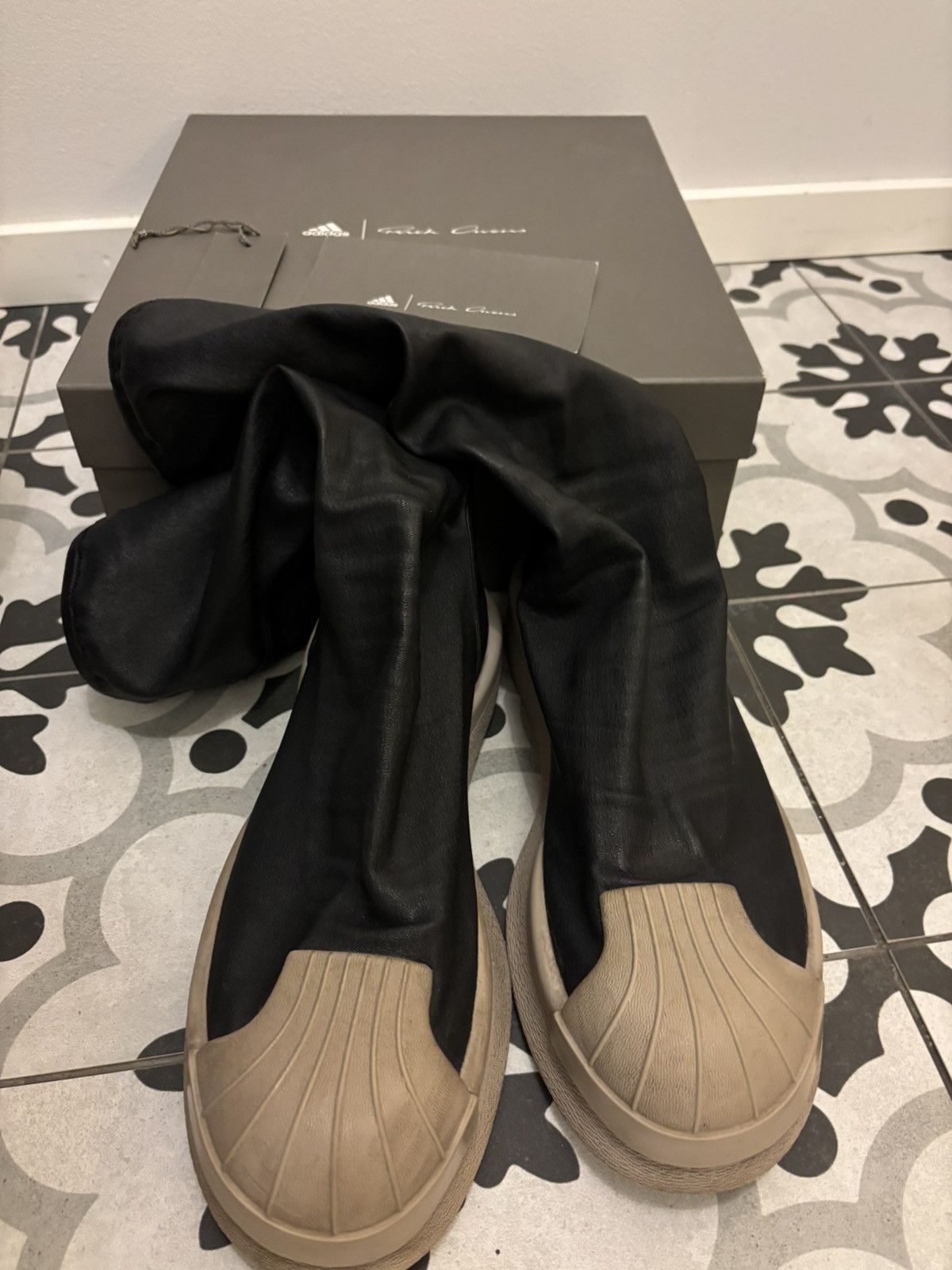 Adidas × Rick Owens Rick Owens Adidas Mastodon Stretch Boots – US 9/ EU 42 ⅔ Size US 9 / EU 42 - 4 Thumbnail