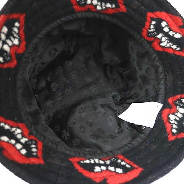 Chrome Hearts Chrome Hearts Chomper Print Cashmere Bucket Hat Size ONE SIZE - 4 Thumbnail