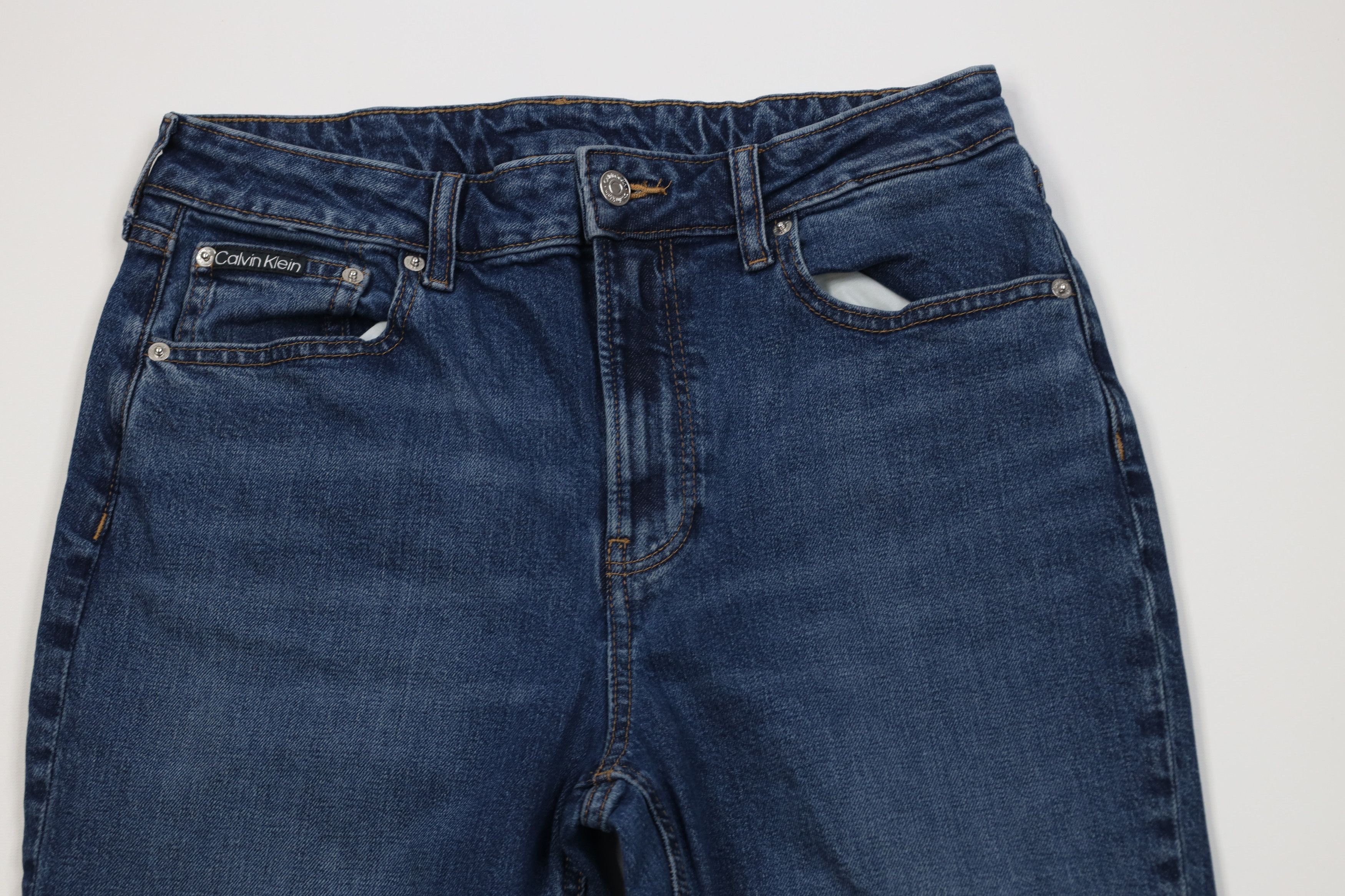 Calvin Klein Vintage 90s Y2K Calvin Klein Wide Leg Denim Jeans Blue Size 30" / US 8 / IT 44 - 2 Thumbnail