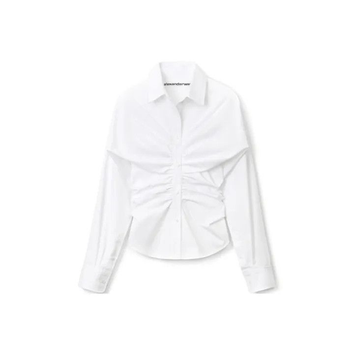Alexander Wang Alexander Wang White Cotton Hourglass Long Sleeve Shirt - Size XS / US 0-2 / IT 36-38 - 1 Thumbnail