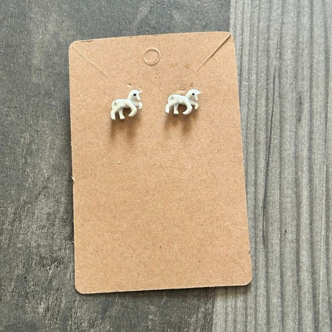 Other white unicorn stud earrings Size ONE SIZE - 1 Thumbnail