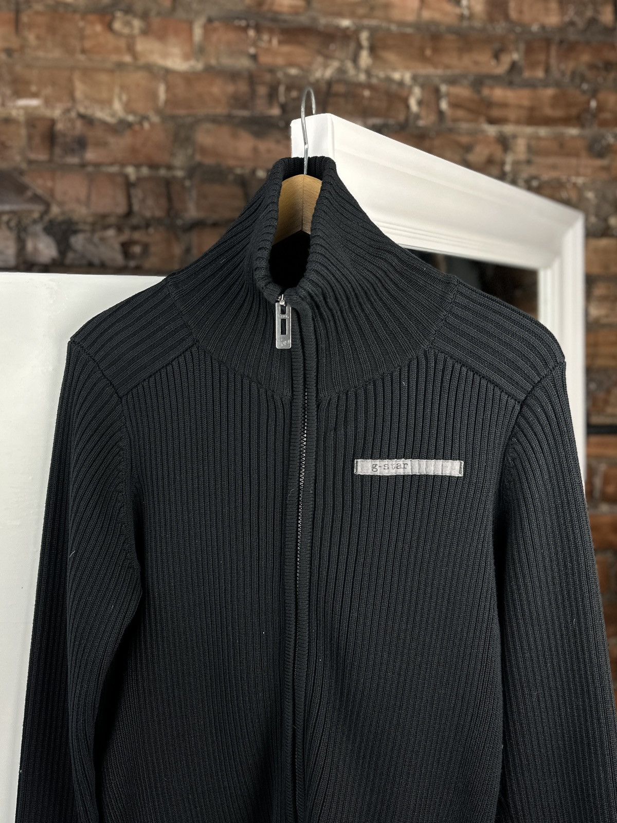 G-Star Mens Knitt Sweater G-Star Raw Full Zip Big Logo Black Size US M / EU 48-50 / 2 - 3 Thumbnail