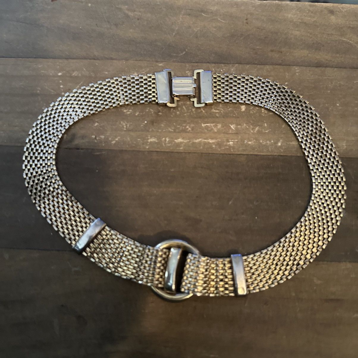 Vintage Vintage Brookraft gold tone mesh belt buckle necklace Size ONE SIZE - 2 Thumbnail