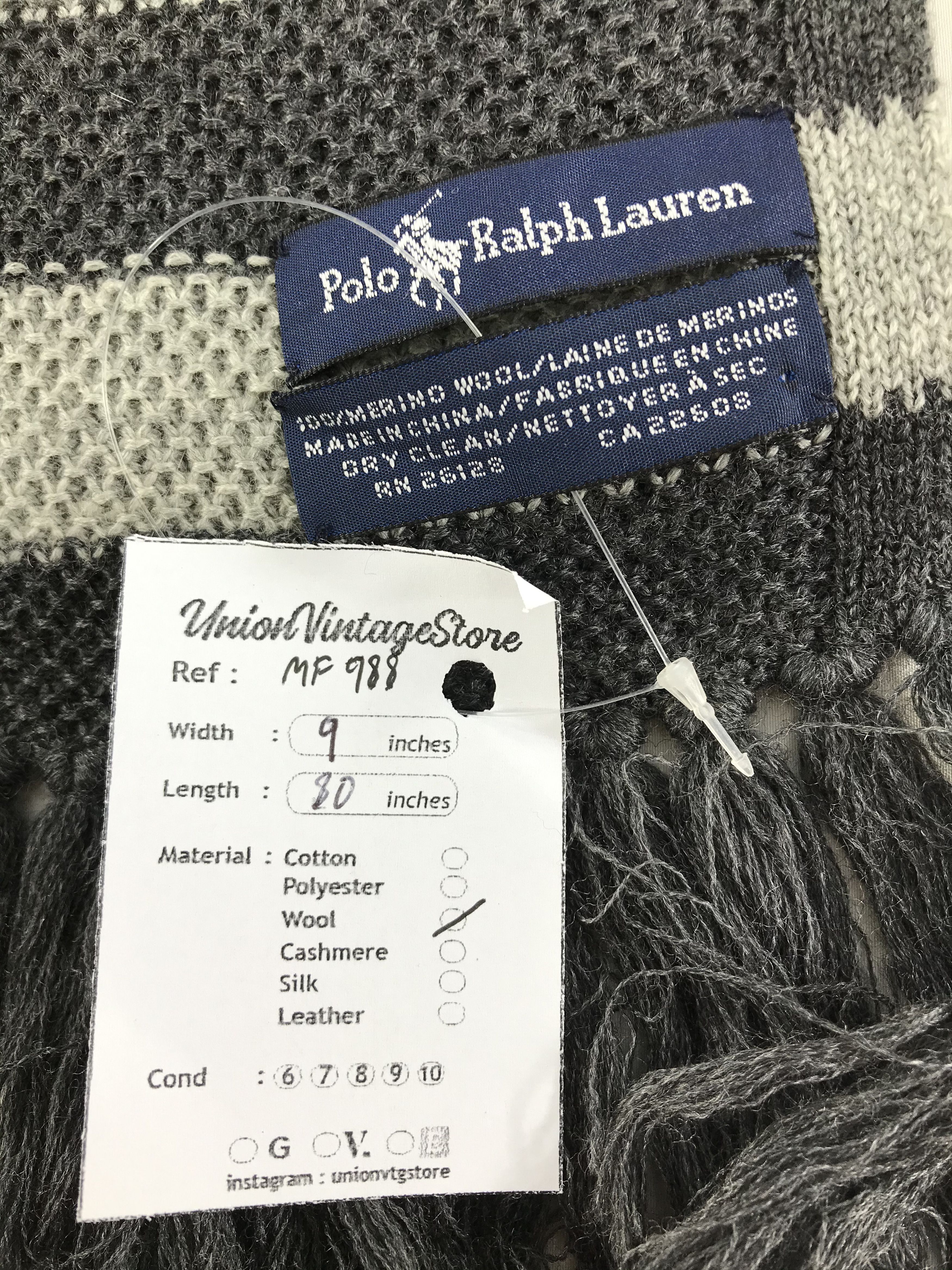 Polo Ralph Lauren Vintage Polo Ralph Lauren Scarf/Muffler/Neckwear MF988 Size ONE SIZE - 5 Thumbnail