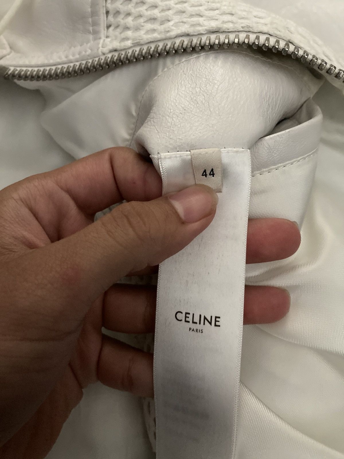 Celine SS22 Celine Leather Bonded Mesh Hooded Teddy Jacket 44 Hedi Size US XS / EU 42 / 0 - 10 Thumbnail