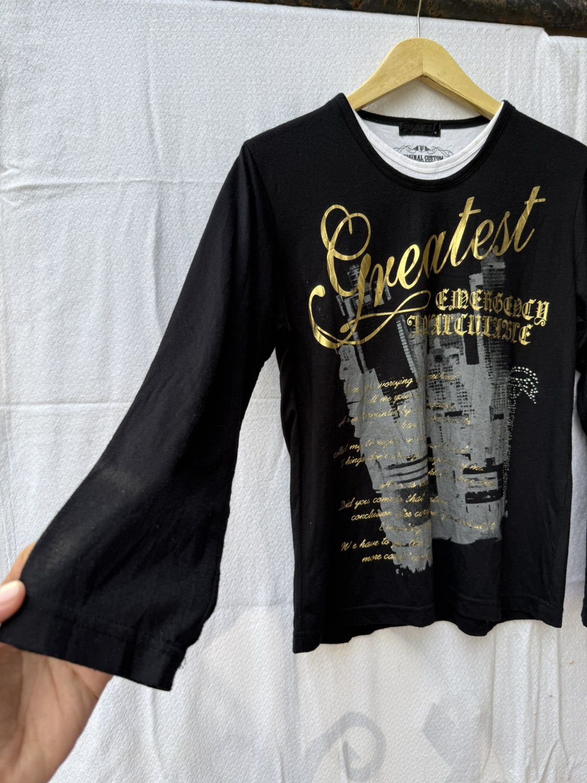 Yohji Yamamoto Double layer japanese poem style longsleeve Size US M / EU 48-50 / 2 - 6 Thumbnail
