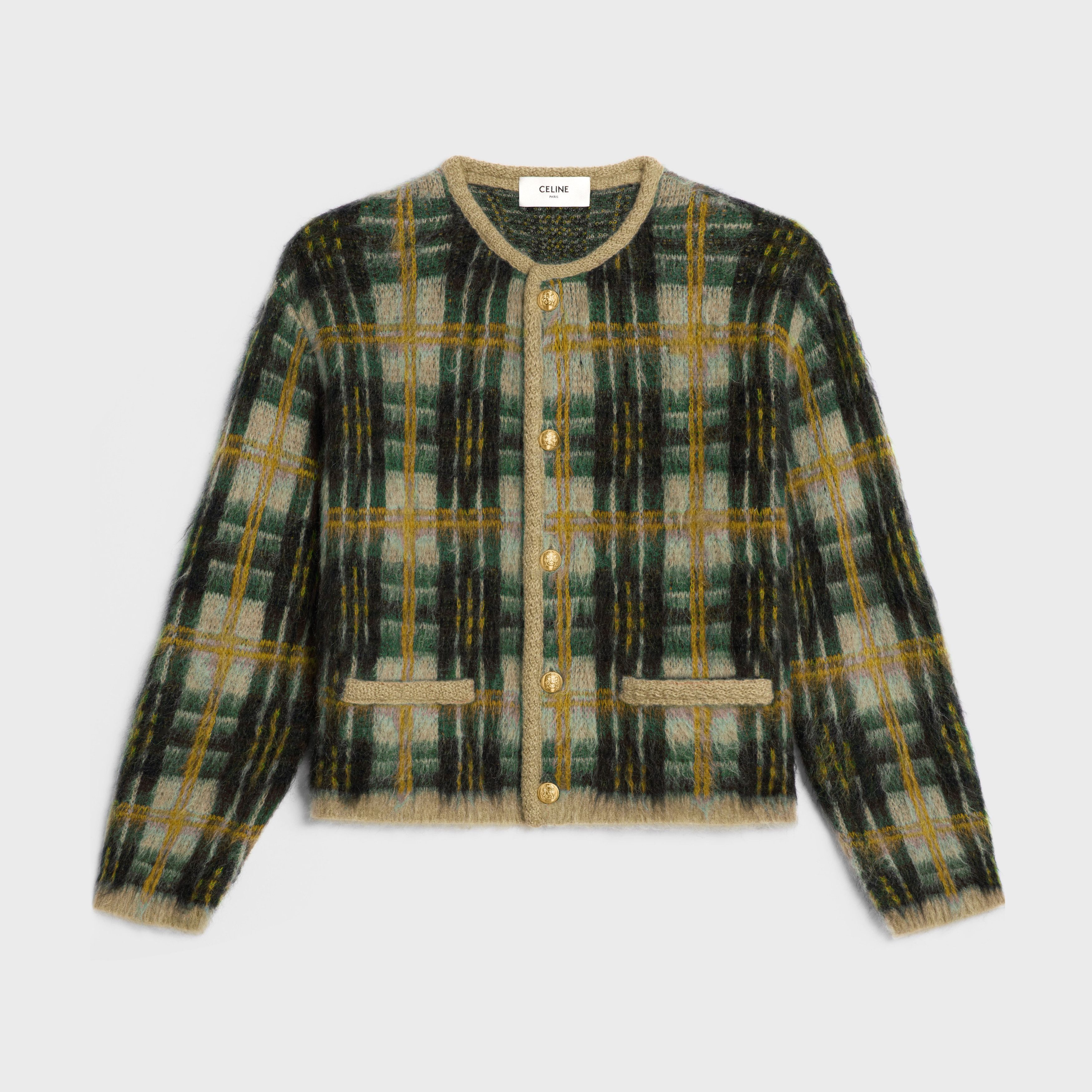 cardigan jacket in brushed mohair