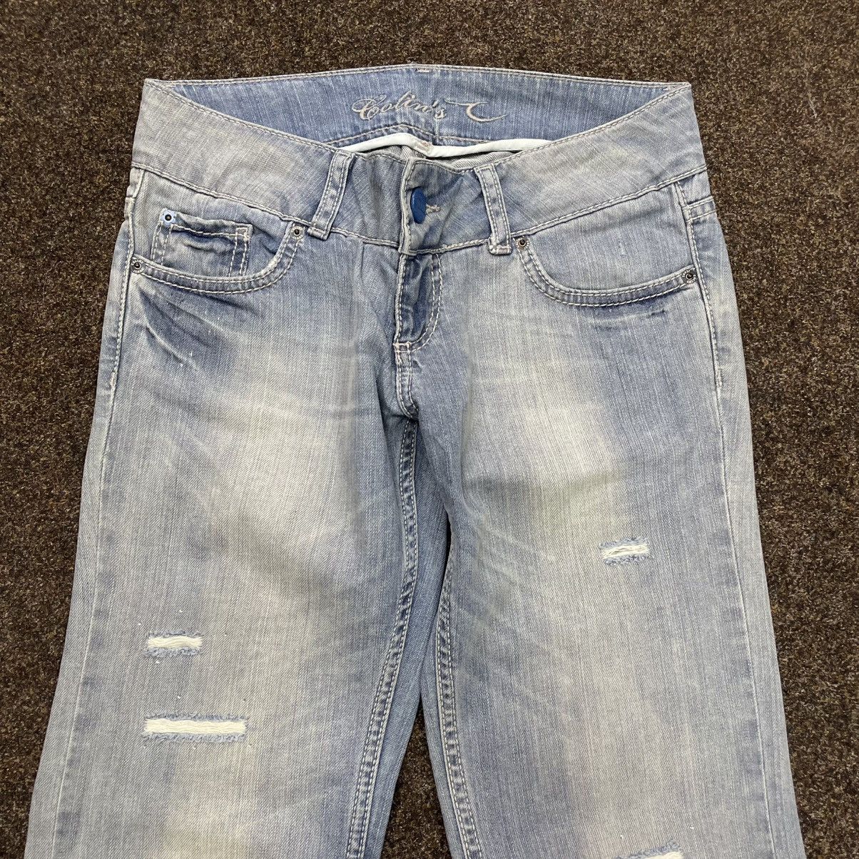 Vintage Vintage Y2K Baggy Flared Jeans Distressed Light Wash 90s Size 34" / US 12 / IT 48 - 4 Thumbnail