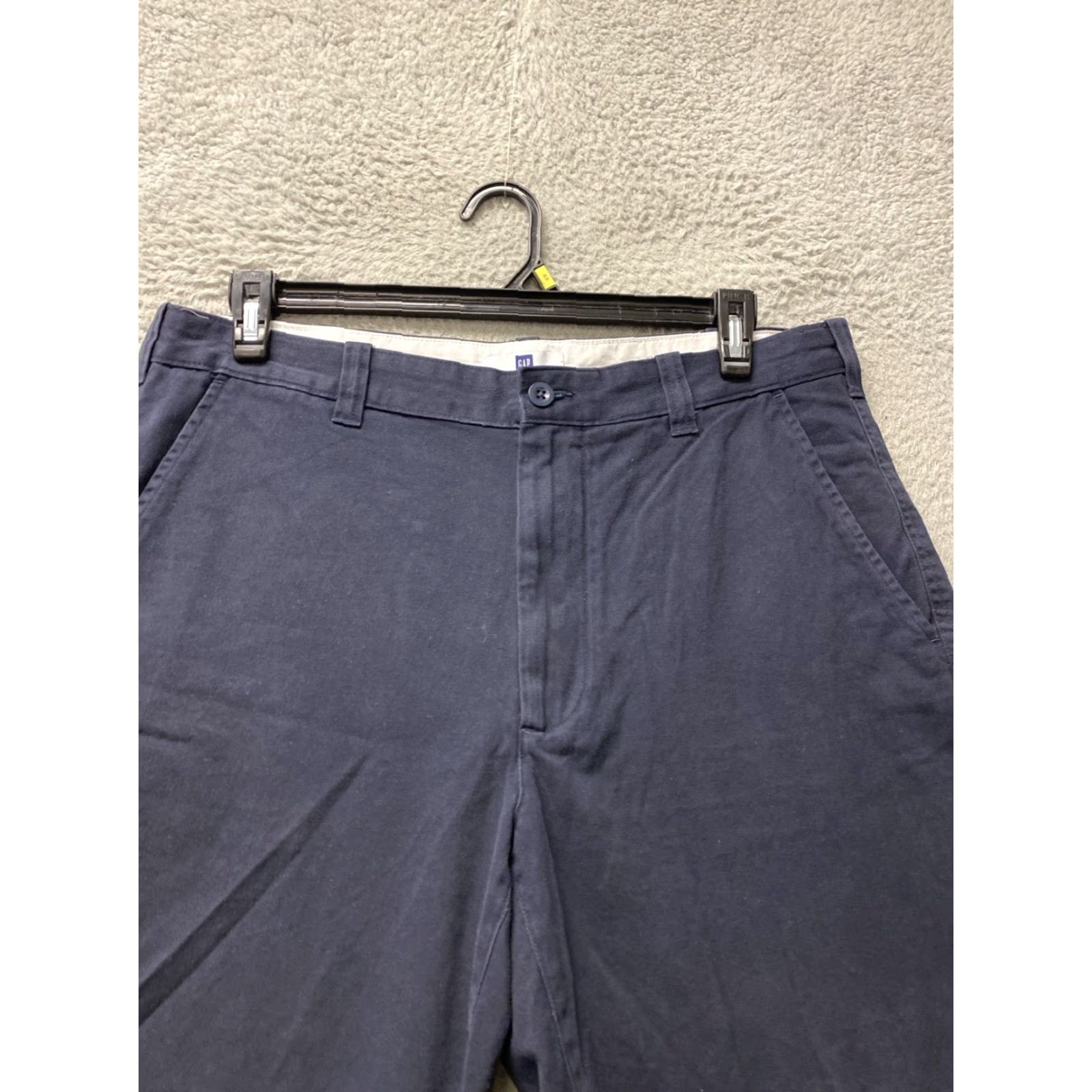 Gap VINTAGE Gap Men's Cotton Shorts Chino Flat Front Navy Blue 36 Waist 8-Inch Inseam Men Size US 36 / EU 52 - 2 Thumbnail