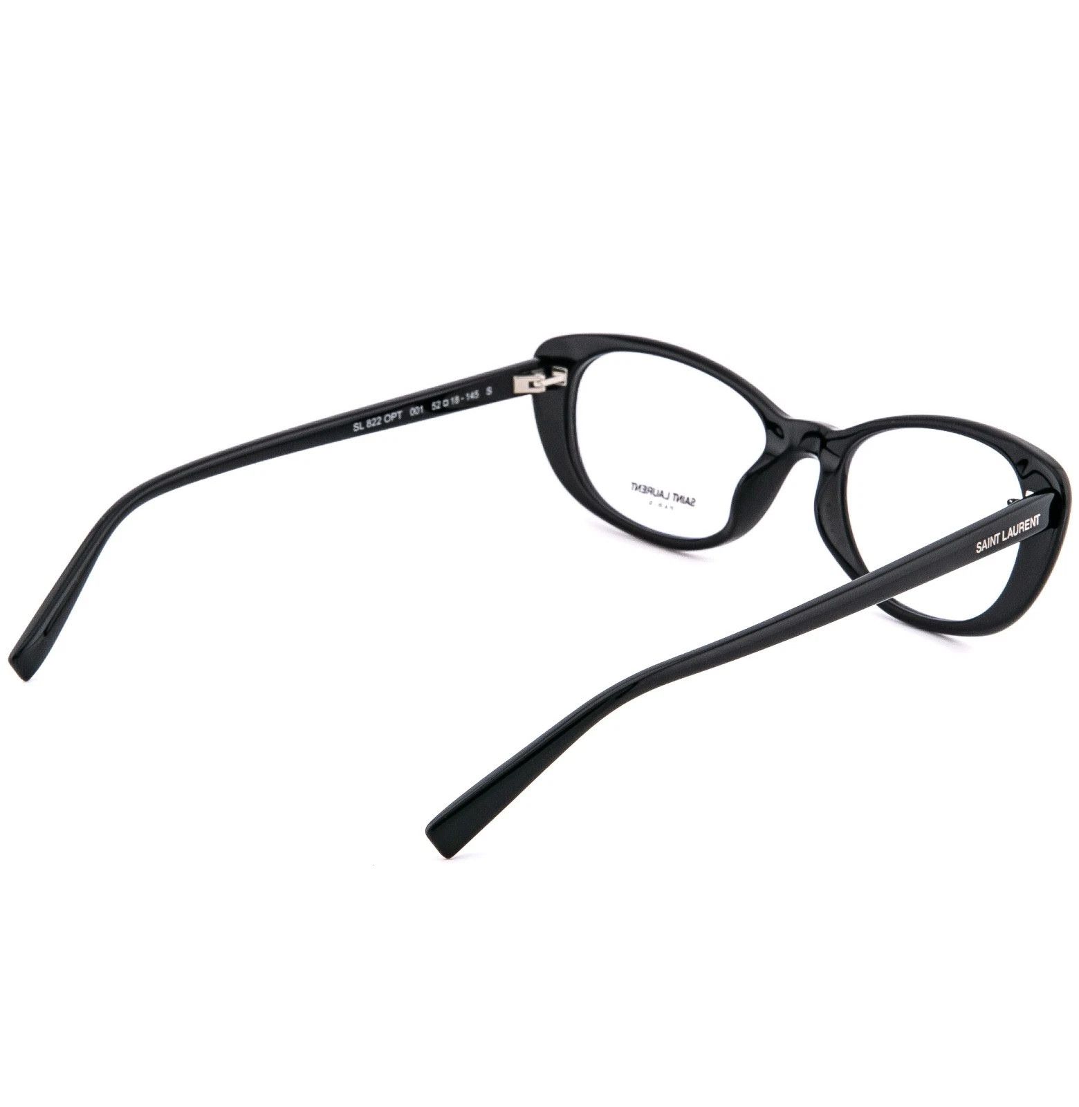 Saint Laurent Paris SAINT LAURENT 822 YSL SL822 OPT Black Oval Eyeglasses 001 Size ONE SIZE - 5 Thumbnail