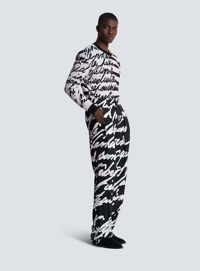 Balmain o1s1wg110126 Pleated Trousers in Black Size US 32 / EU 48 - 2 Thumbnail