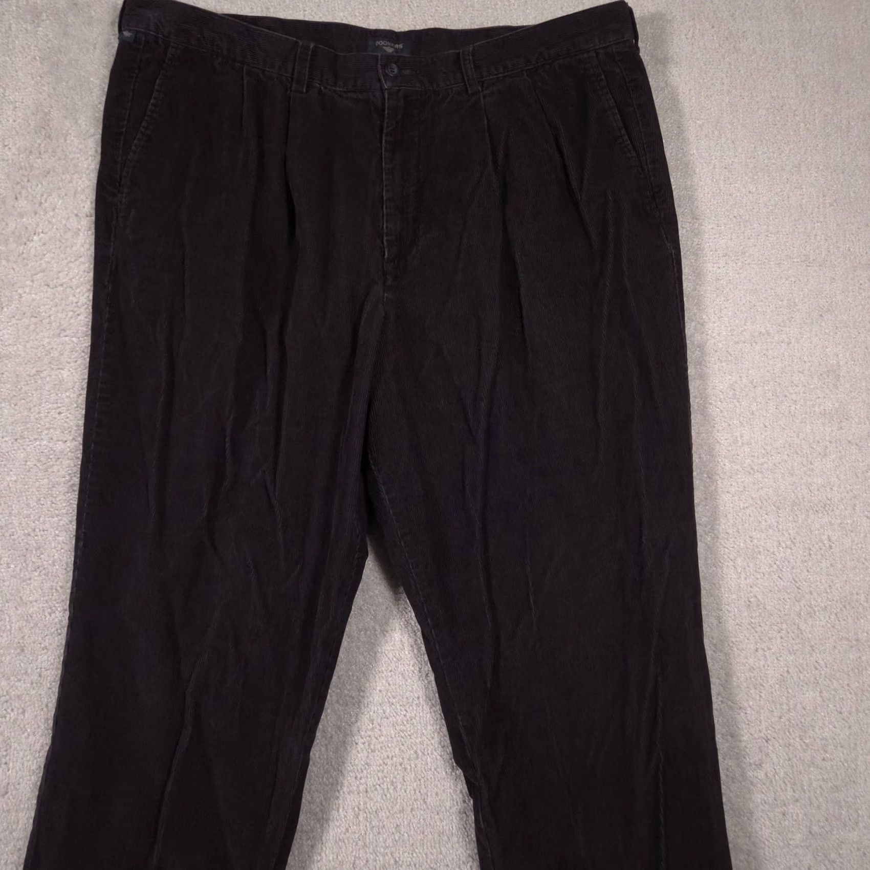 Dockers Dockers Pants Mens 40x30 Blue Corduroy Pleated Relaxed Fit Straight Leg Chino Size US 40 / EU 56 - 3 Thumbnail
