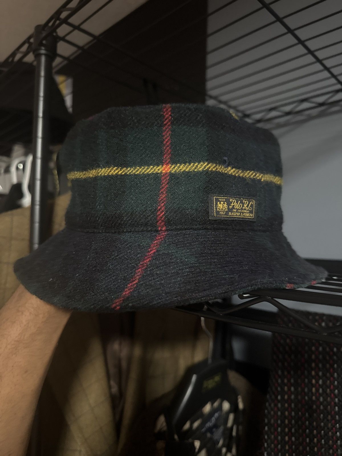 Polo Ralph Lauren RARE Woven Ralph Lauren Plaid Bucket Hat Size ONE SIZE - 1 Thumbnail