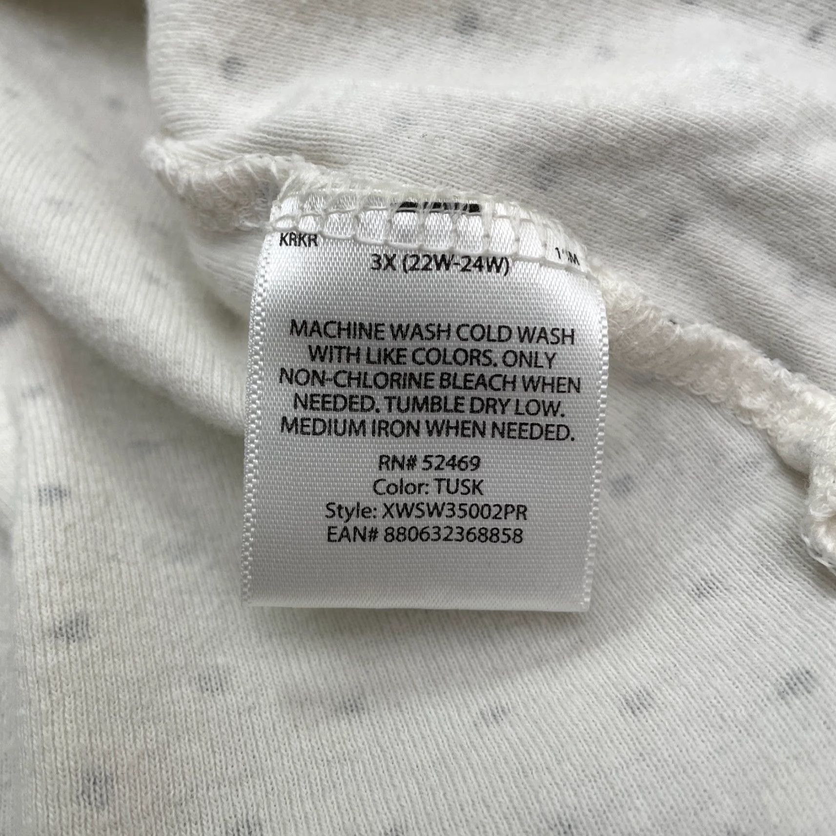 Vintage White Stag Plus Size Polka Dot Shirt Womens 3XL Short Sleeve Crew Neck Casual Top White Size XXL / US 16-18 / IT 52-54 - 5 Thumbnail