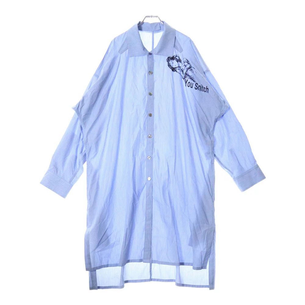 Yohji Yamamoto Yohji Yamamoto//17AW You Snitch L/S STRIPE SHIRT Size US L / EU 52-54 / 3 - 1 Thumbnail