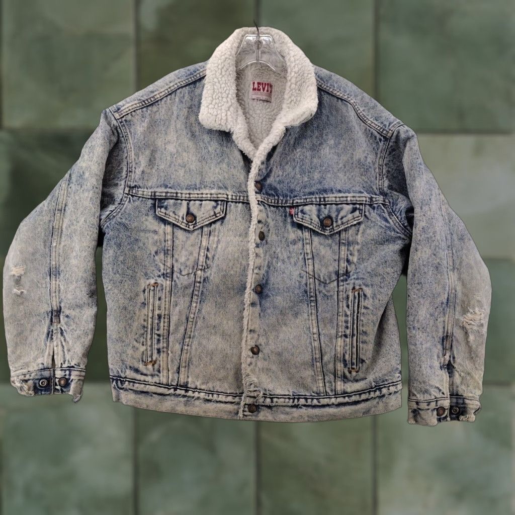 Levi's Vintage Levi's Sherpa Denim Trucker Jacket Men Large Blue 70s Made in USA Size US L / EU 52-54 / 3 - 1 Thumbnail