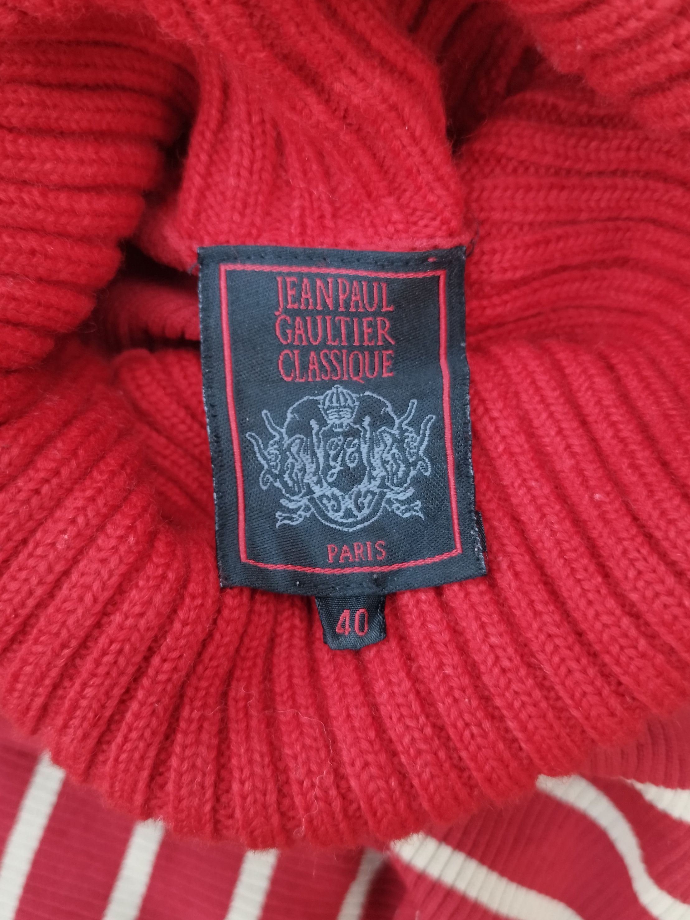 Jean Paul Gaultier Jean paul gaultier classique stripe turtle neck knit Size S / US 4 / IT 40 - 7 Thumbnail