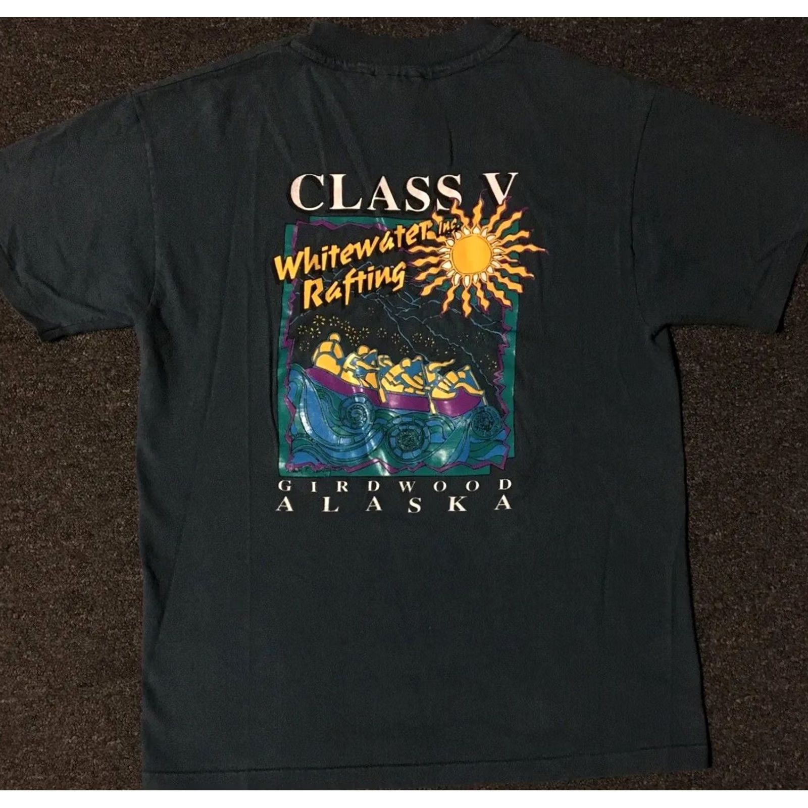 Vintage VINTAGE Alaska Whitewater Rafting Faded Shirt M Blue 90s Grunge Surf Vaporwave 80s USA Mens T-Shirt Size US M / EU 48-50 / 2 - 2 Thumbnail