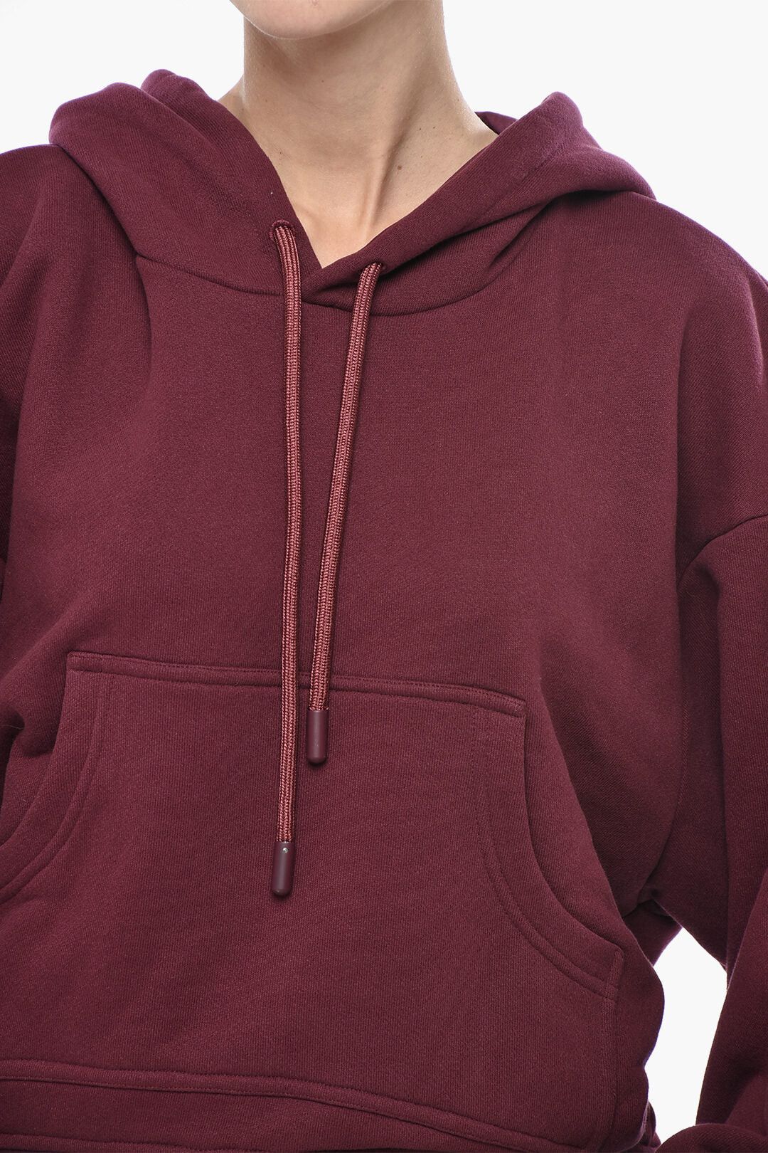 Off-White og1mm0426 Brushed Cotton Hoodie in Burgundy Size XS / US 0-2 / IT 36-38 - 3 Thumbnail