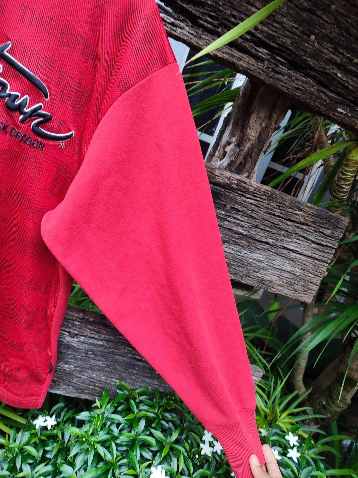 Dogtown × Japanese Brand Dogtown Black Dragon Mesh-Overlay Crewneck Bold Graphic Red Size US L / EU 52-54 / 3 - 5 Thumbnail
