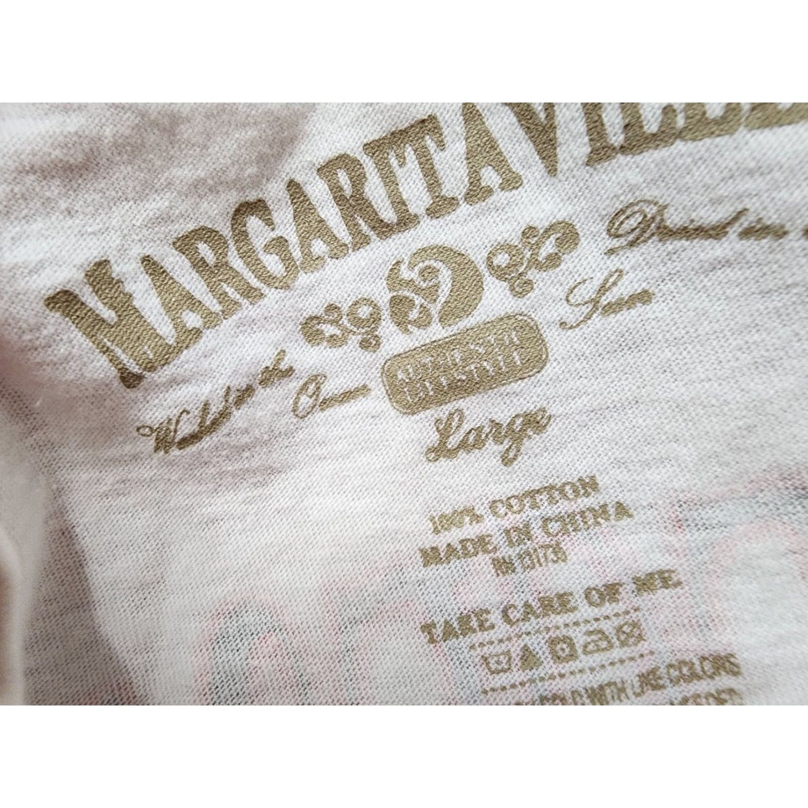 Vintage Margaritaville Graphic T Shirt Mens Large Ivory Holiday Parrot Design Crew Neck Short Sleeve 100% Cotton Unisex Adults Size US L / EU 52-54 / 3 - 4 Thumbnail