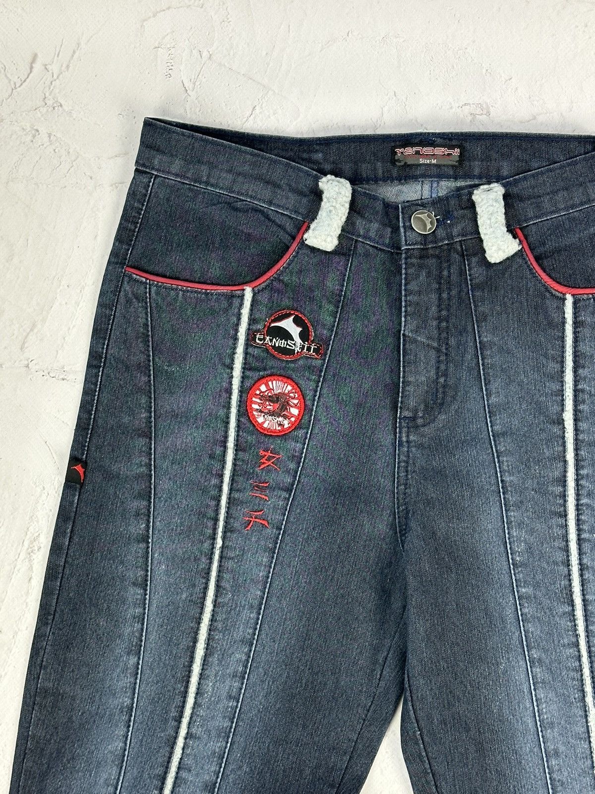 Vintage Y2K Vintage Distressed Flared Jeans Size 30" / US 8 / IT 44 - 3 Thumbnail