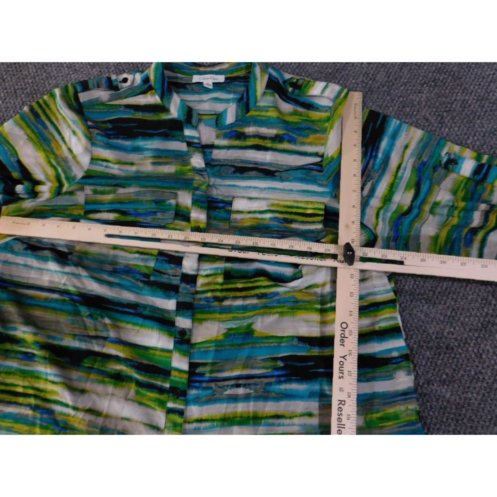 Calvin Klein Calvin Klein blouse womens 1X multicolor abstract Button Front Lightweight Size XL / US 12-14 / IT 48-50 - 6 Thumbnail