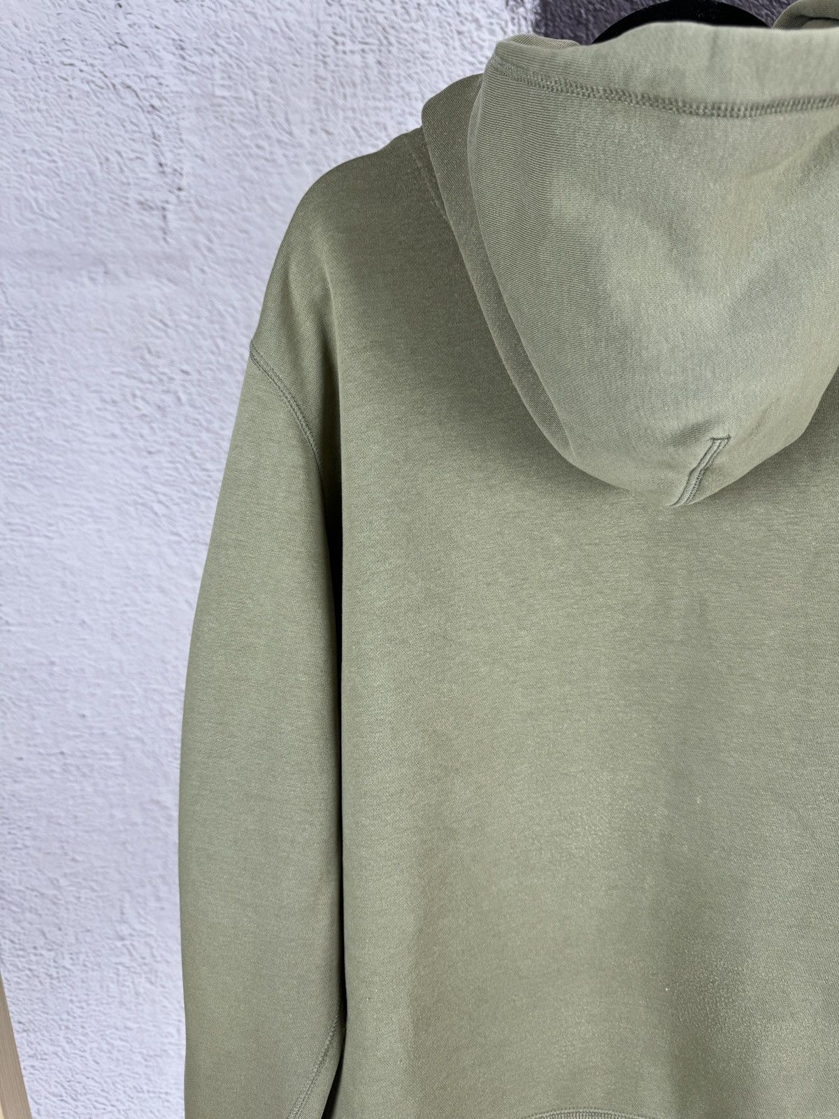 Nike × Vintage Nike vintage Y2K khaki green small logo hoodie swoosh drill Size US XL / EU 56 / 4 - 17 Thumbnail