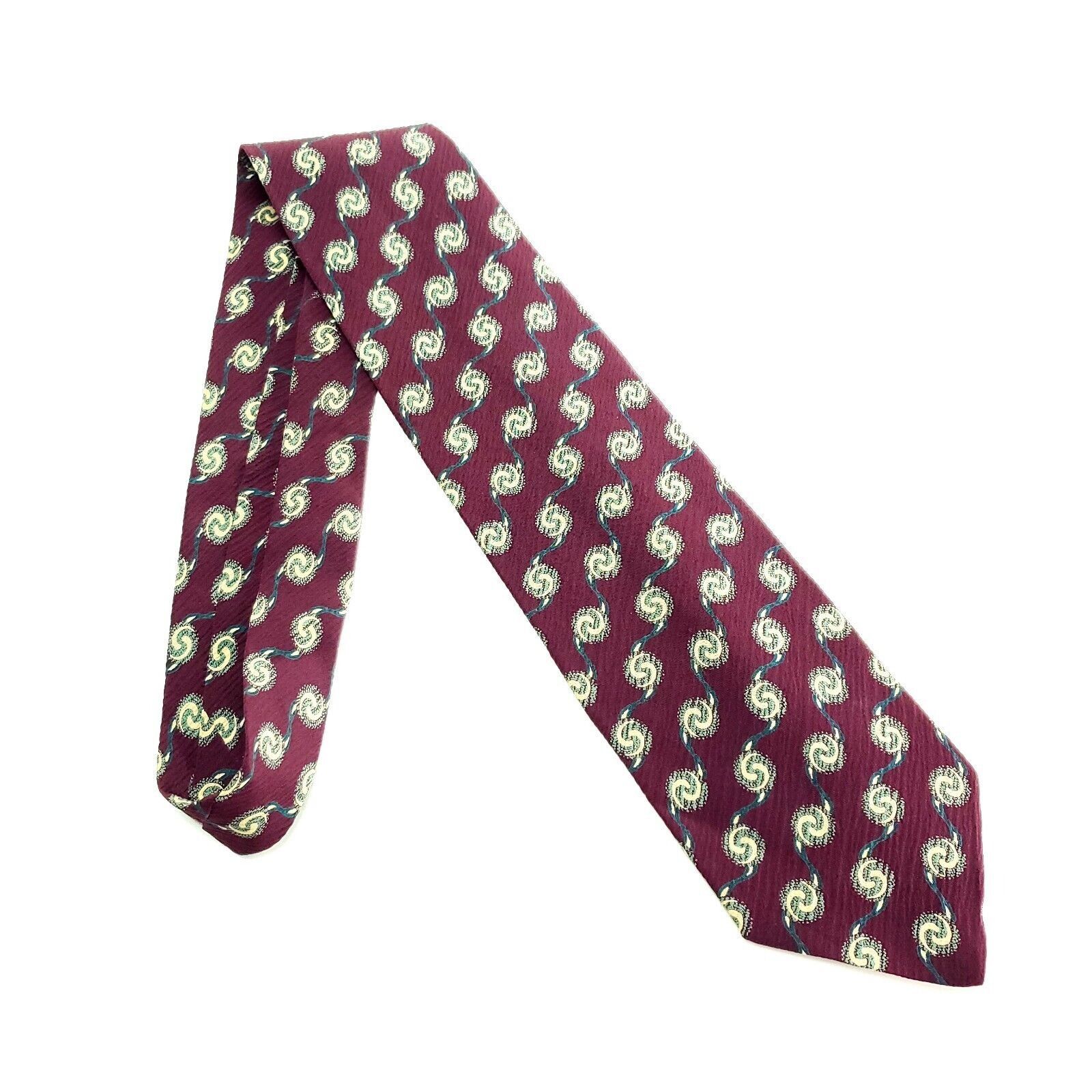 Giorgio Armani Giorgio Armani Cravatte Textured Silk Tie Short Wide Red Geo Size ONE SIZE - 8 Thumbnail