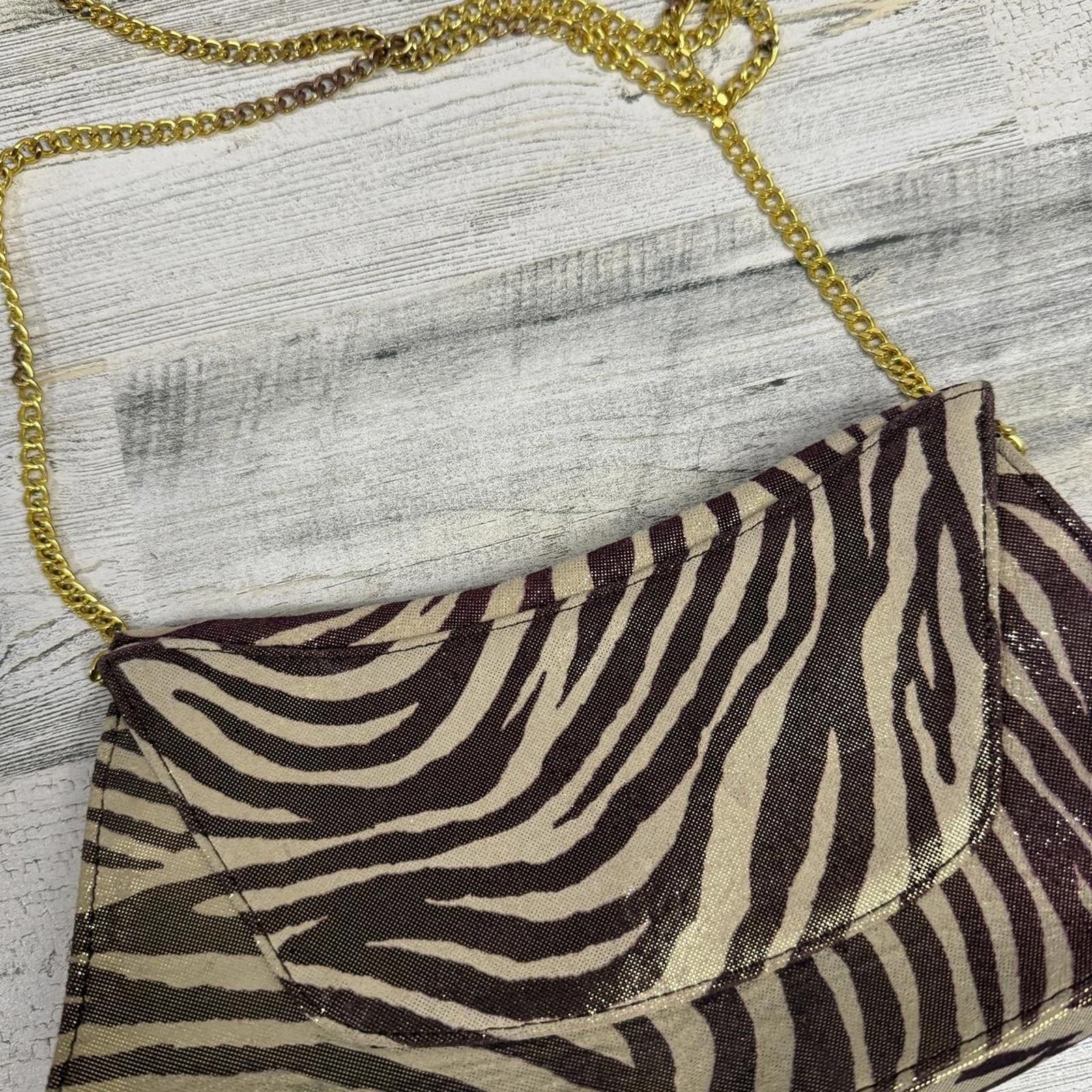 Designer J Renee Zebra Print Gold Chain Crossbody Size ONE SIZE - 3 Thumbnail