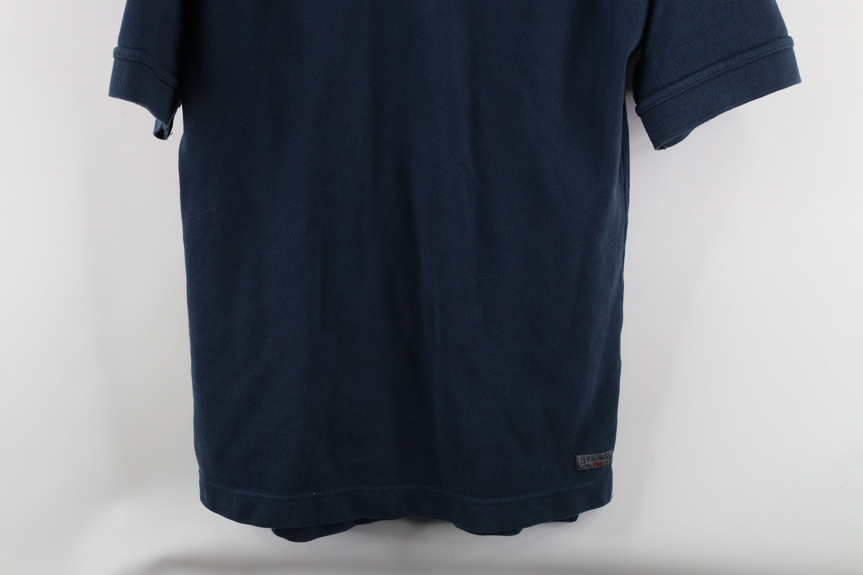 Levi's × Vintage Vintage 90s Levis Spell Out Pique Cotton Collared Polo Shirt Size US S / EU 44-46 / 1 - 3 Thumbnail