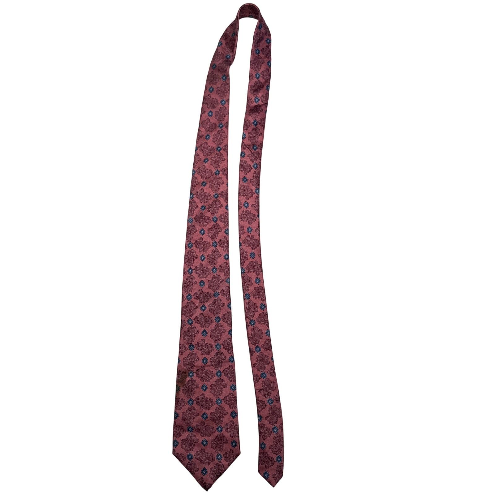 Dior × Vintage Vintage Christian Dior Silk Tie Paisley Italy Fabric Flaw Size ONE SIZE - 6 Thumbnail