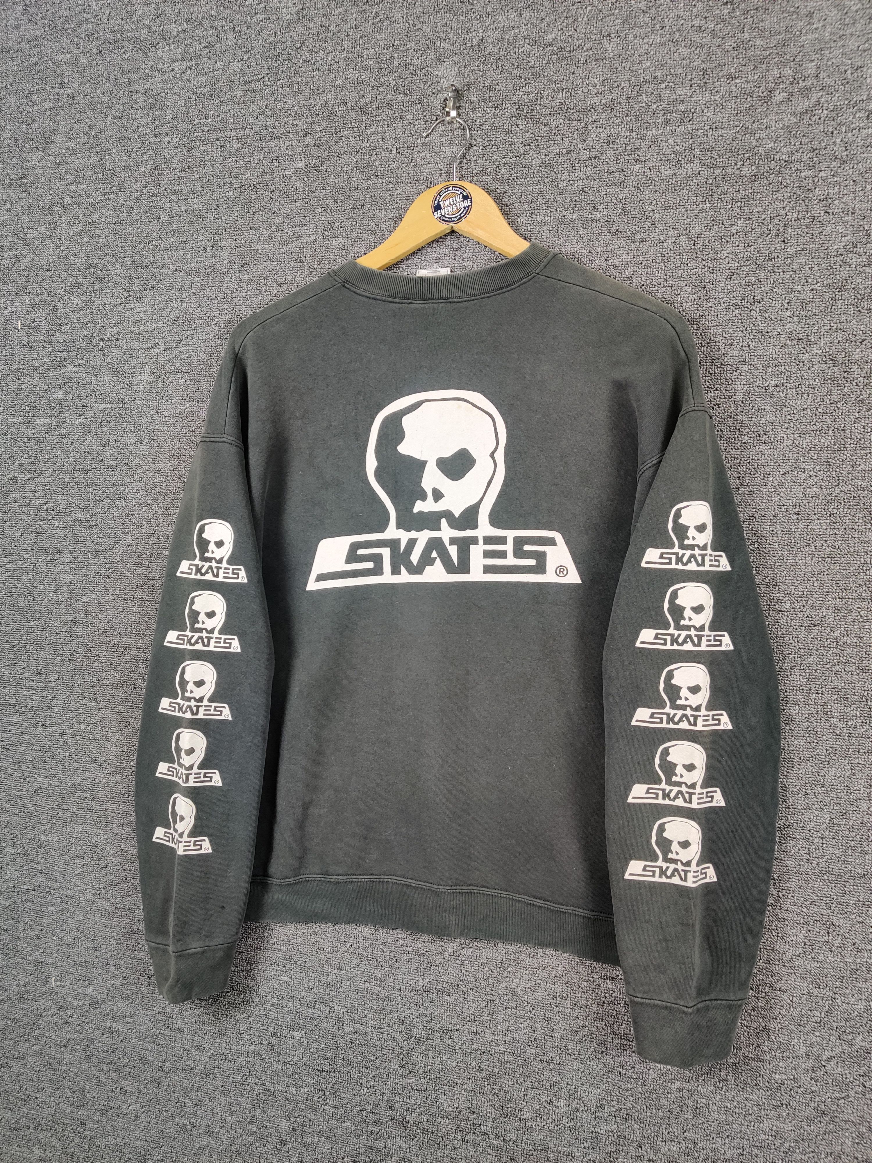 Vintage Vintage Skull Skates Skateboard Skull Sweatshirt Size US L / EU 52-54 / 3 - 2 Thumbnail