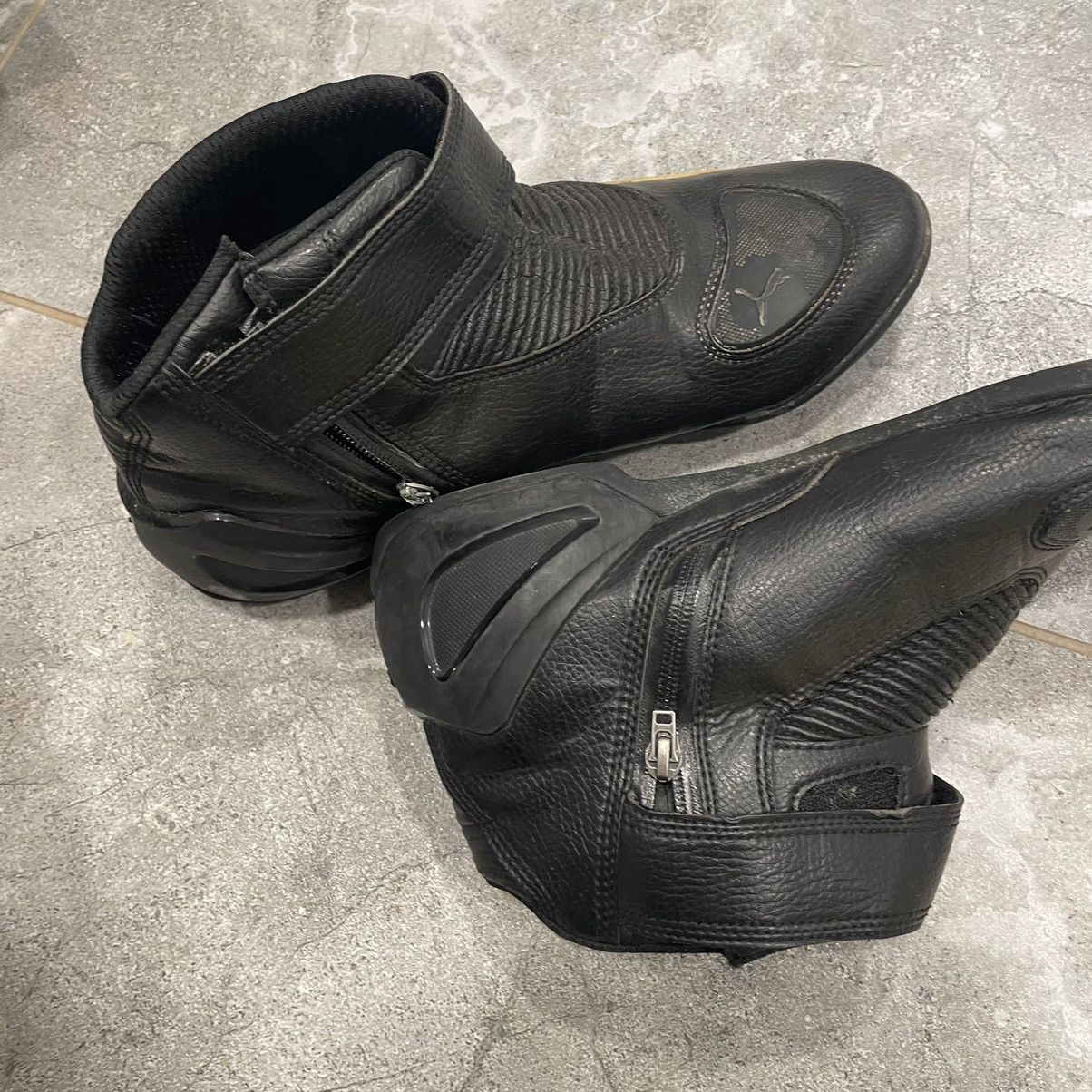 Japanese Brand Puma 90s flat bottes Moto Leather Boots Boxing Wrestling Size US 11 / EU 44 - 13 Thumbnail