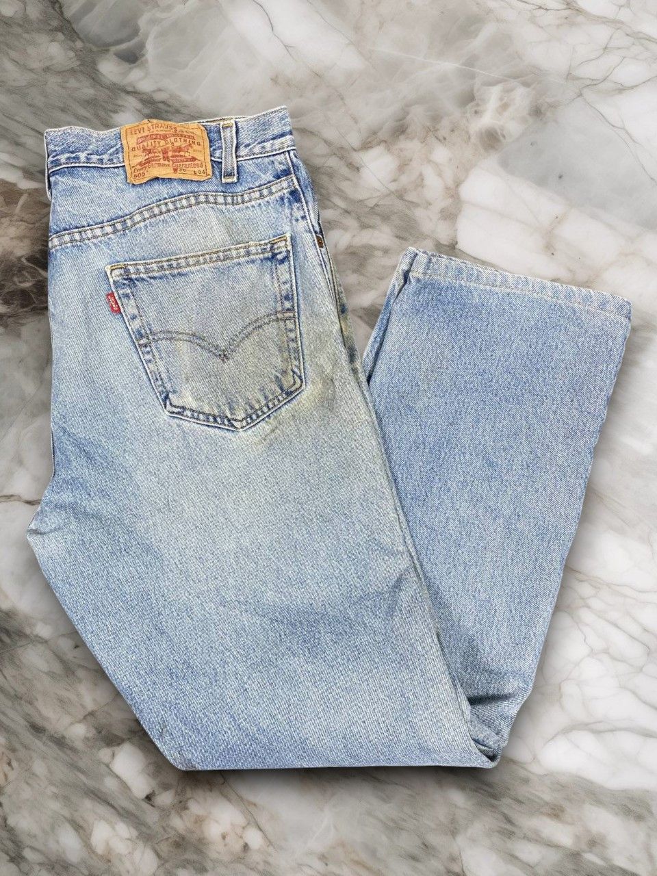 Levi's vintage levis 505 regular fit lightwash denim nice design Size US 38 / EU 54 - 1 Thumbnail