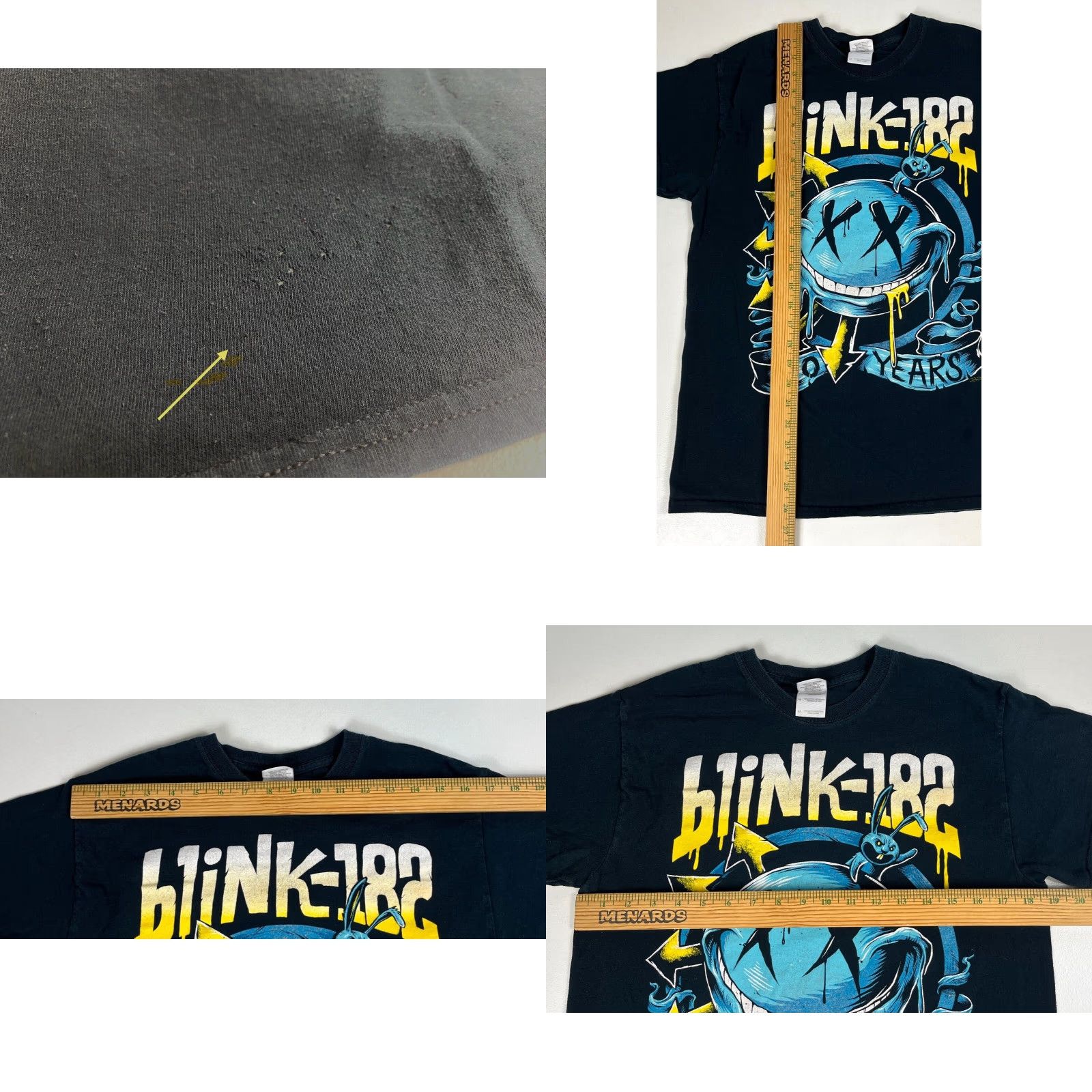 Gildan Men's Blink-182, 20 Years Graphic T-Shirt Punk Rock Band Sz M Shirt Mens Black Cotton 2010s Vintage Theme Music Size US M / EU 48-50 / 2 - 8 Thumbnail