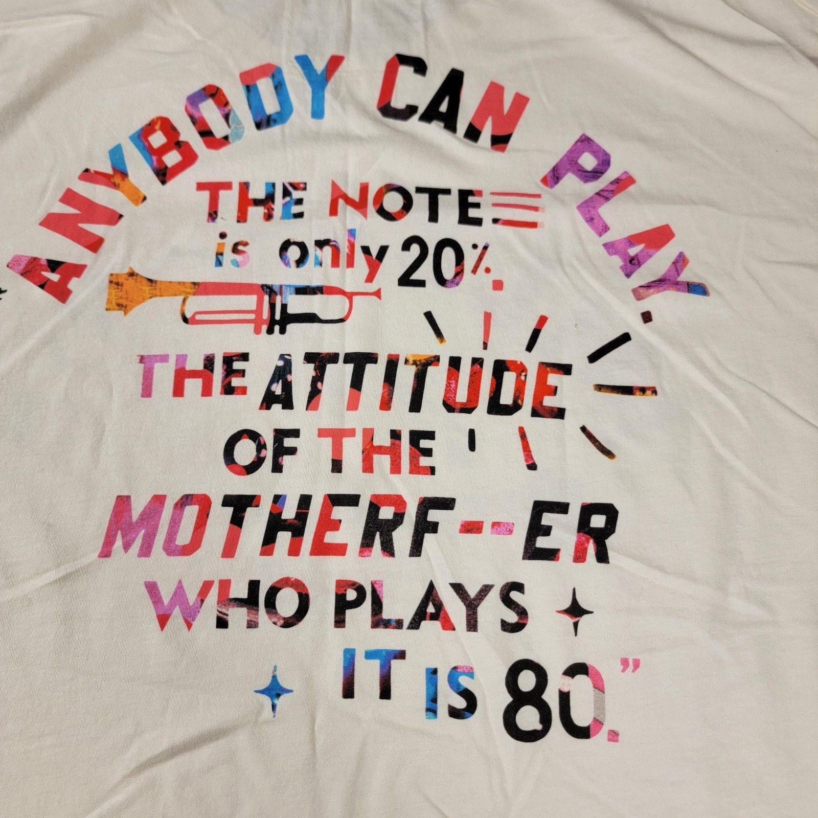 Miles New York Roots of Fight Miles Davis Tee Mens 3XL White NYC Jazz 1075 Size US XXL / EU 58 / 5 - 7 Thumbnail