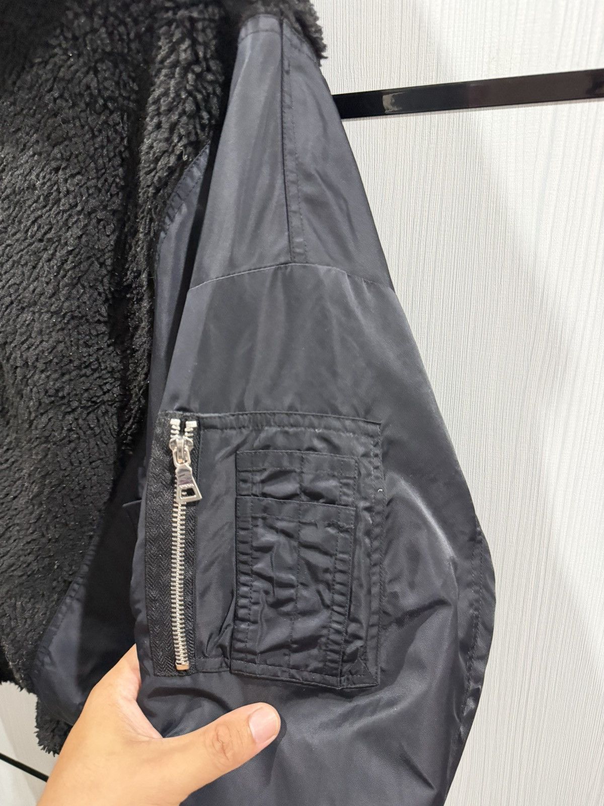 Japanese Brand Emoda Bored Docking MA-1 Faux Sherling Panel Hooded Jaxket Size US XL / EU 56 / 4 - 8 Thumbnail