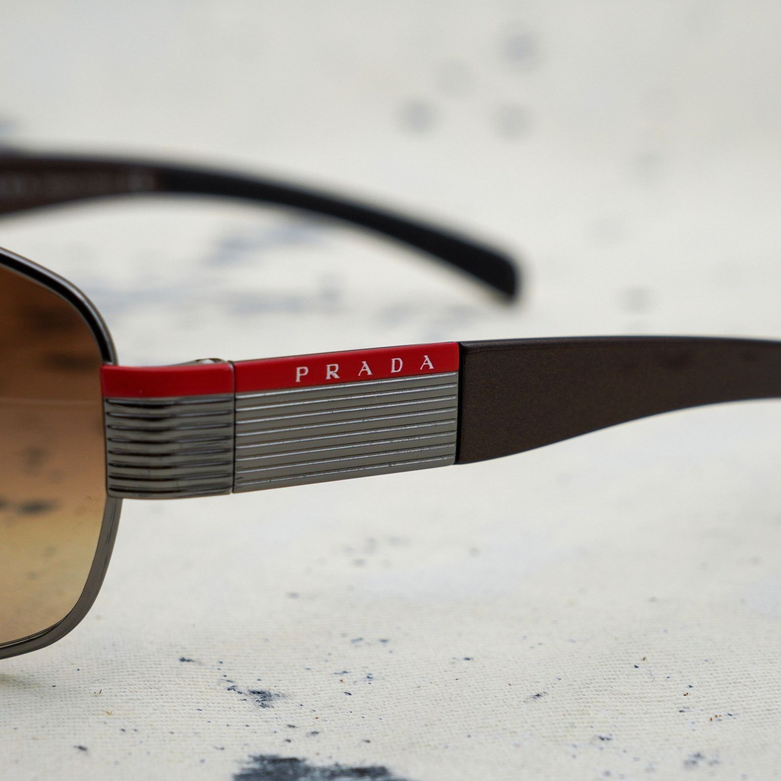 Prada Vintage prada brown gradient sport logo aviator sunglasses Size ONE SIZE - 4 Thumbnail