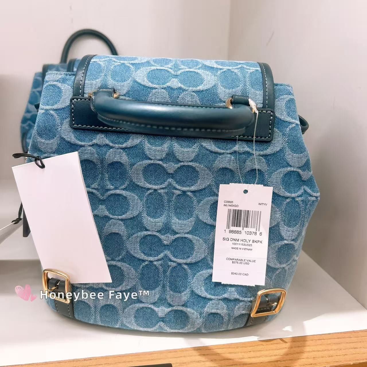Coach Hadley Backpack In Signature Denim denim CDB95 Size ONE SIZE - 3 Thumbnail