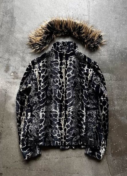 Tornado Mart TORNADO MART 2000s Detachable Fur Collar Leopard Jacket Size US L / EU 52-54 / 3 - 3 Thumbnail