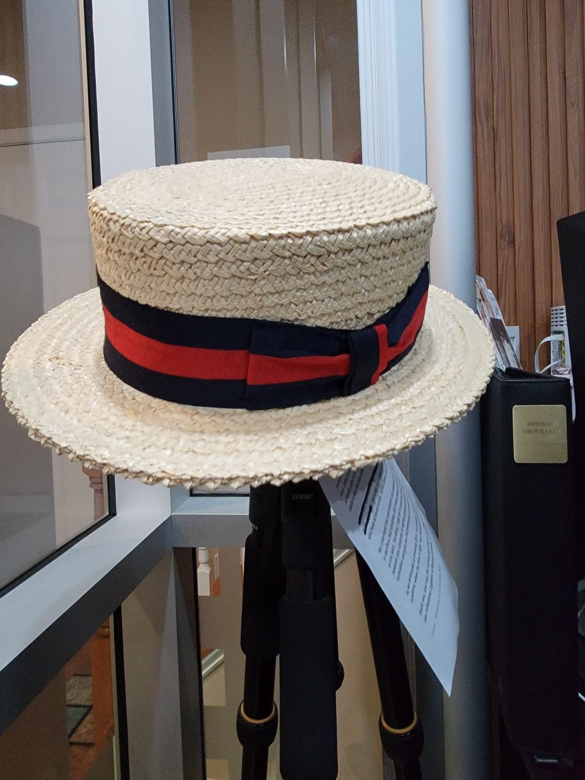 Other Italian Straw Skimmer Hat Size ONE SIZE - 3 Thumbnail