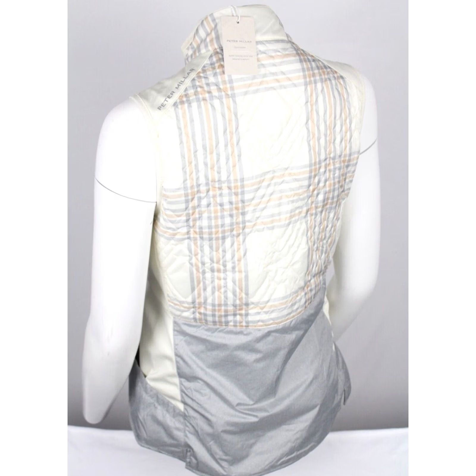 Peter Millar VINTAGE Peter Millar Women's Vest Lizzie Hybrid Golf Size Medium Ivory British Grey Size M / US 6-8 / IT 42-44 - 2 Thumbnail
